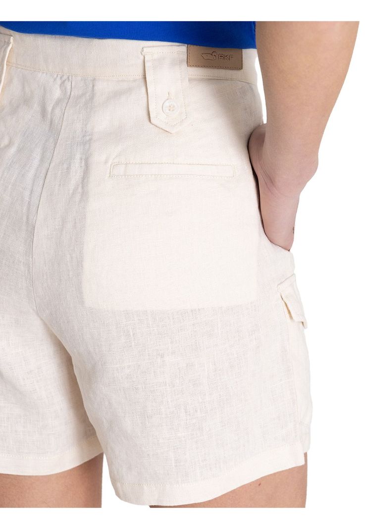 Short Lino Orgánico Beige Rout Mujer -8
