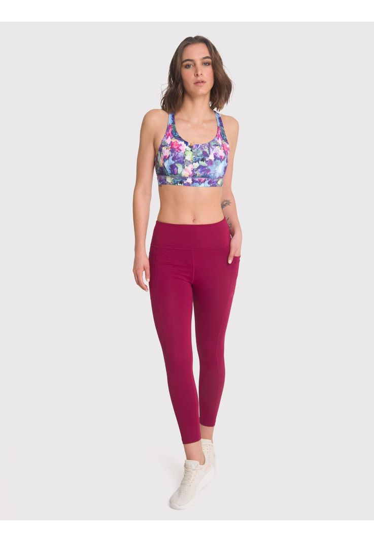 Calza deportiva Mujer Rose Burdeo-0