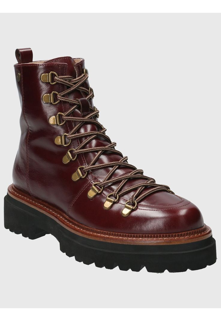 Botin Cuero Mujer Pardoner Rojo-0