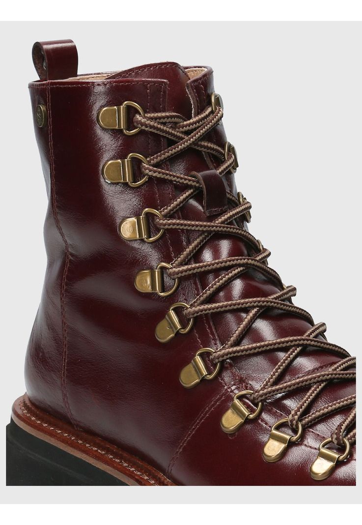 Botin Cuero Mujer Pardoner Rojo-7