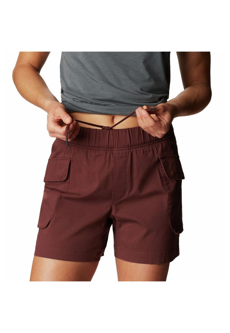 Short Mujer Cascade Pass Cargo Rojo-3
