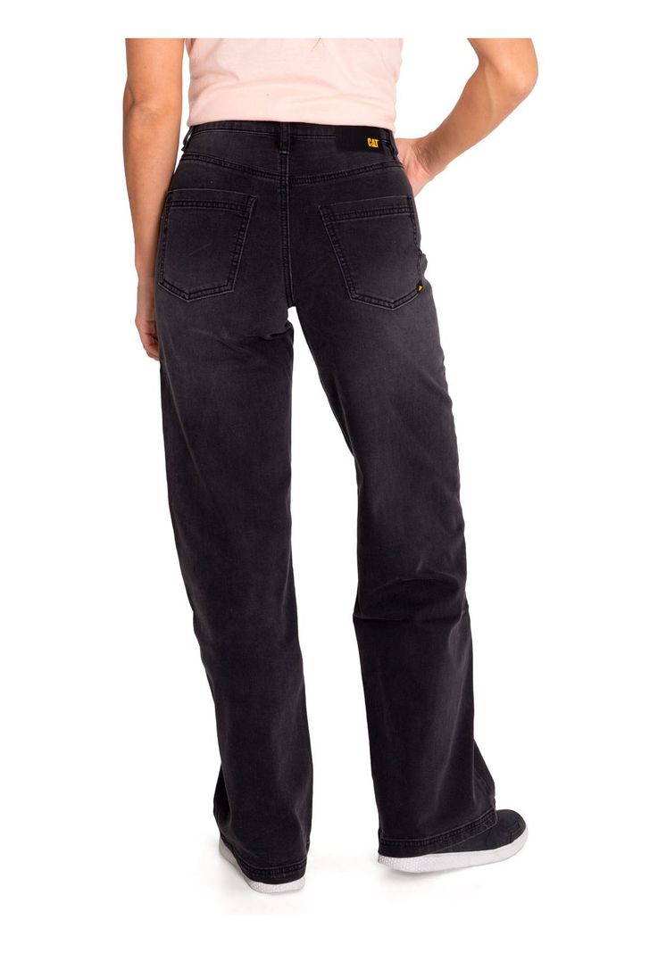 Jeans Wide Leg Mujer Triblend Stretch Gris Denim CAT-3