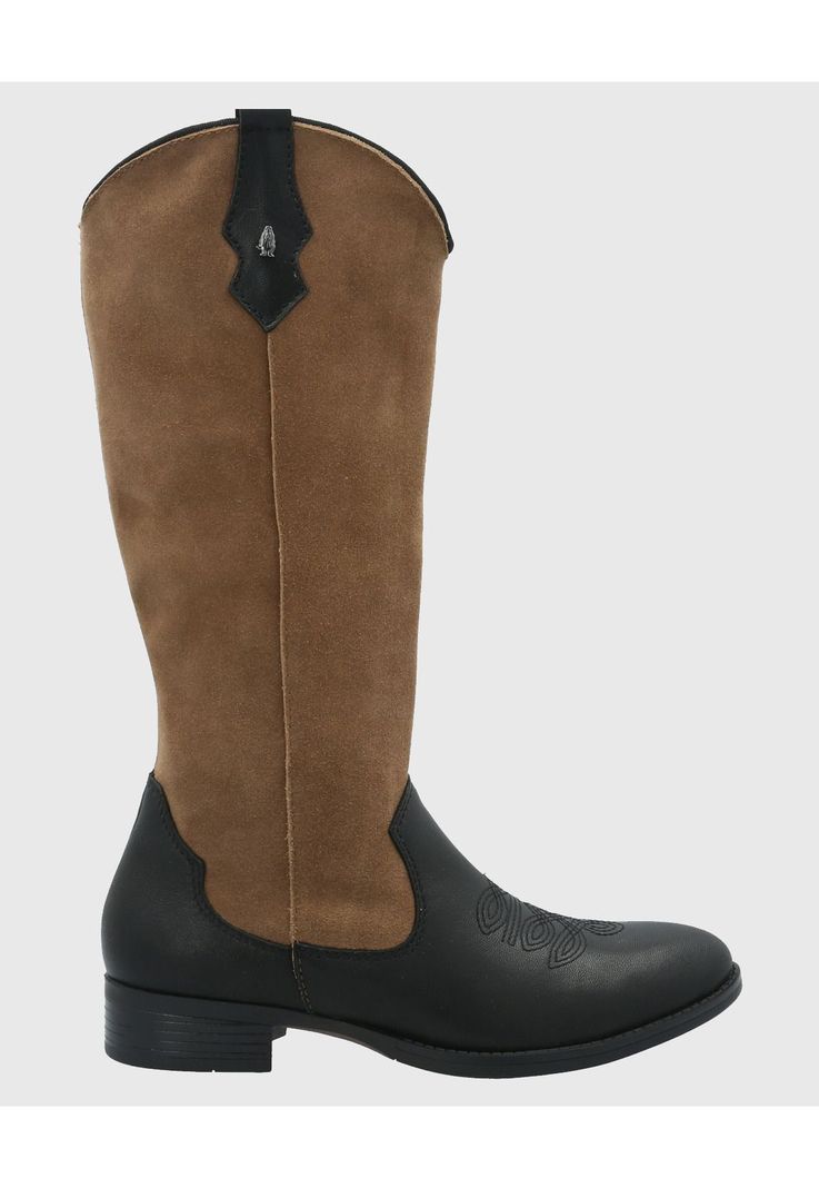 Bota Cuero Mujer Cami Negro-1
