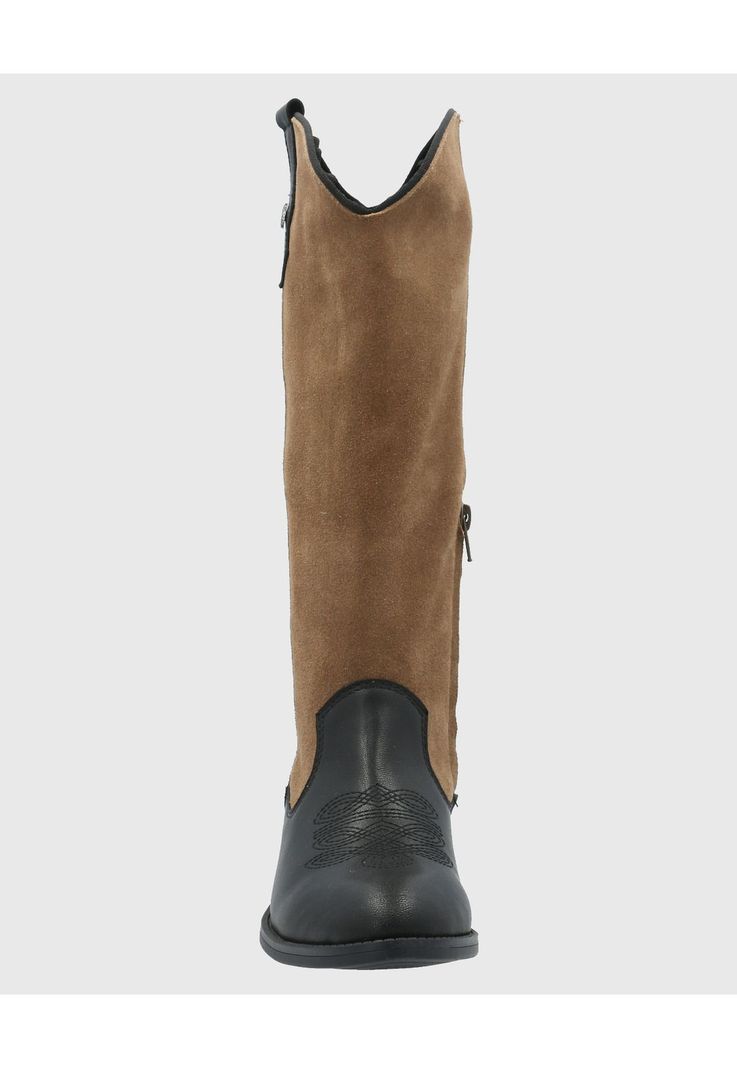 Bota Cuero Mujer Cami Negro-3