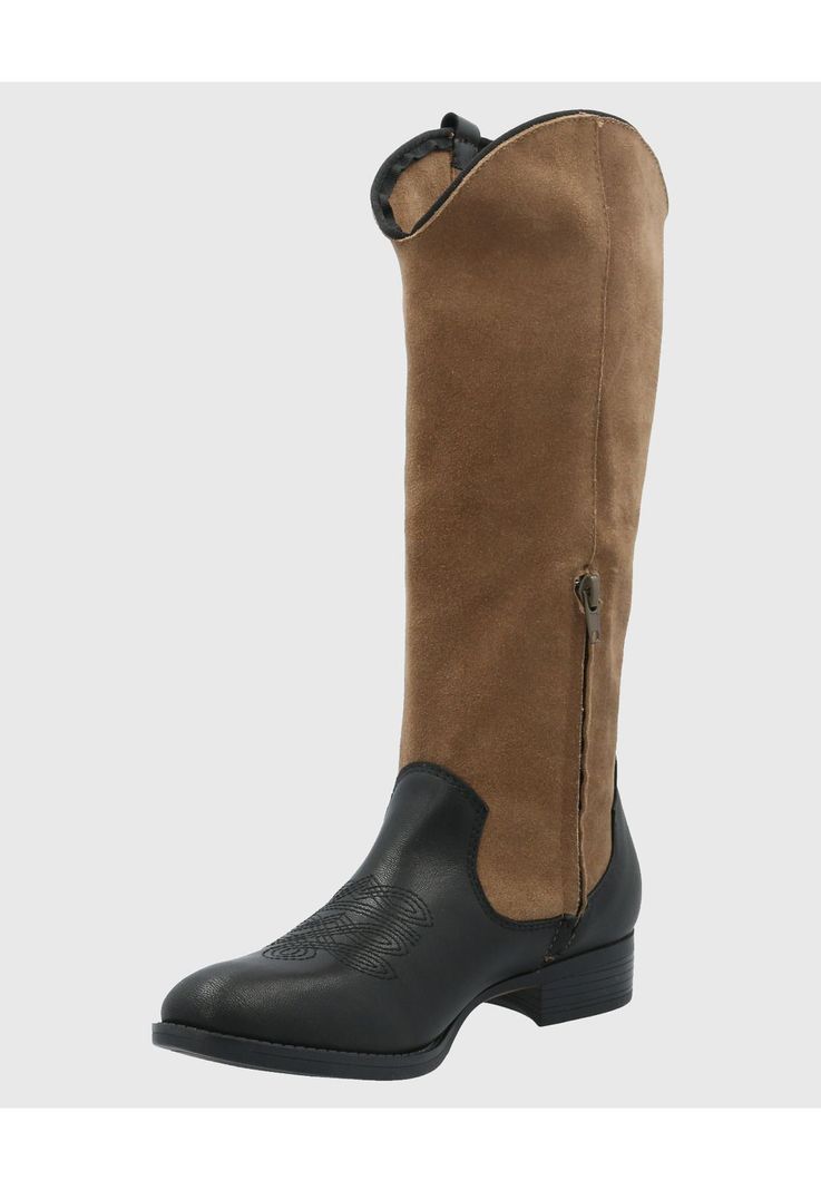 Bota Cuero Mujer Cami Negro-4