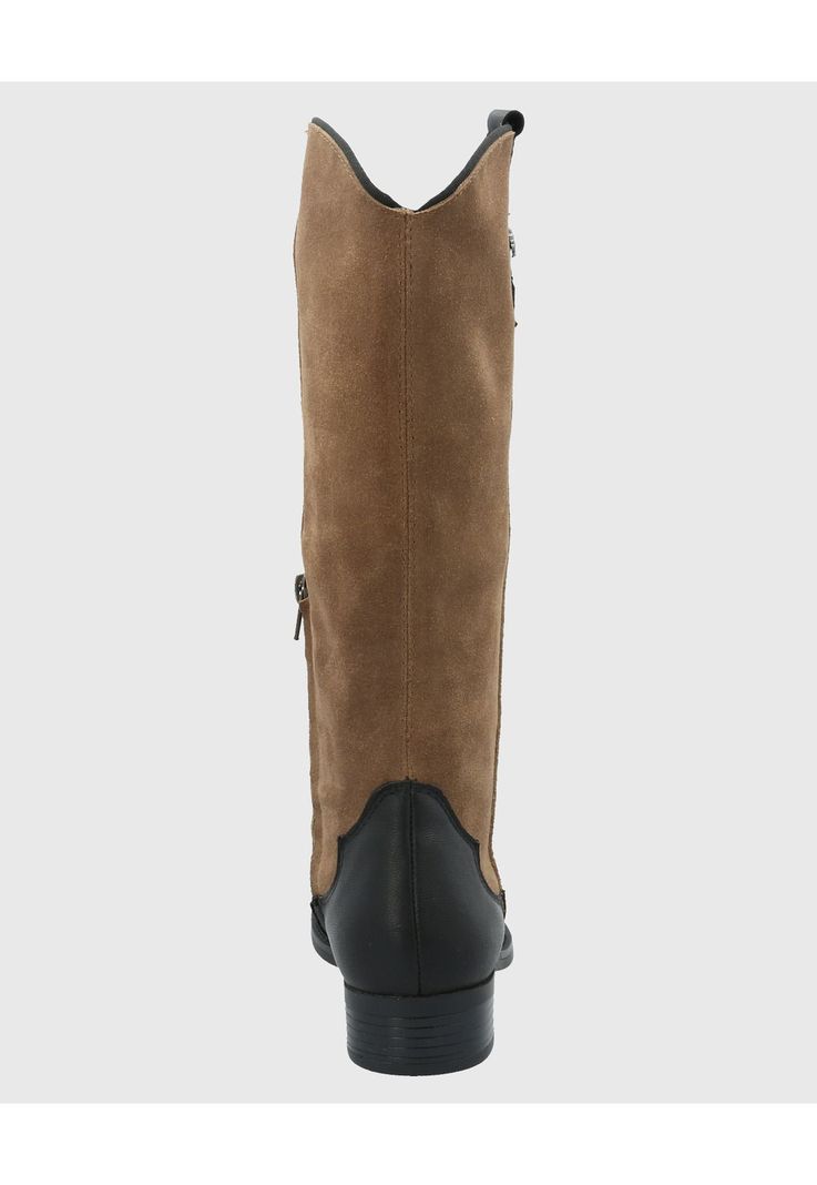 Bota Cuero Mujer Cami Negro-6