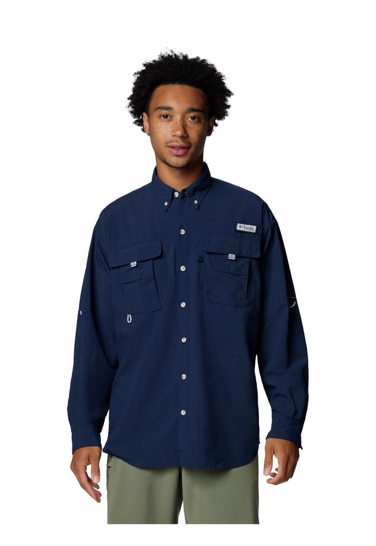 Camisa Manga Larga Hombre Bahama Ii Shirt Azul-0