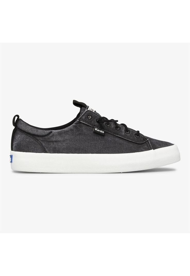 Zapatilla Negra Mujer Kickback Canvas -0