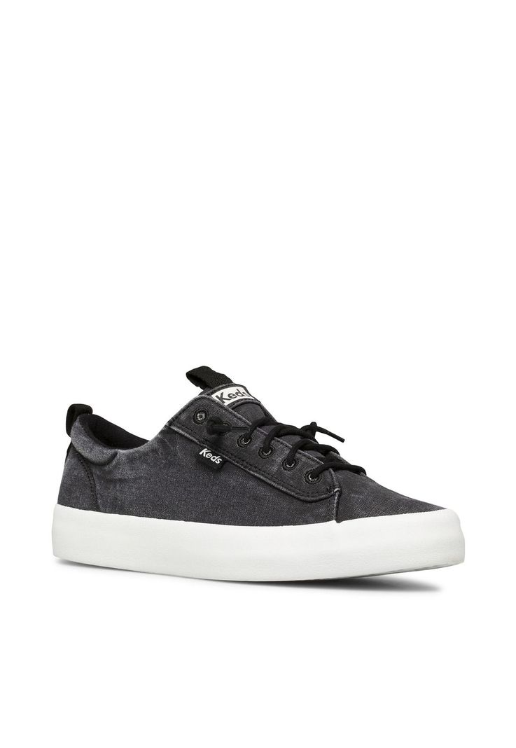Zapatilla Negra Mujer Kickback Canvas -1