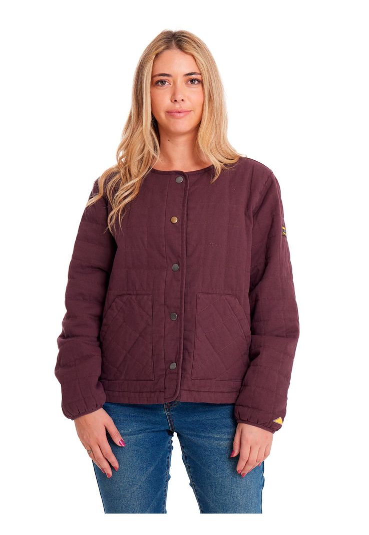Chaqueta Mujer Heritage Uniform LW Quilted Burdeo-1