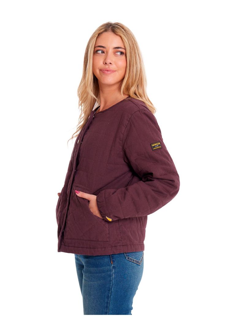 Chaqueta Mujer Heritage Uniform LW Quilted Burdeo-3