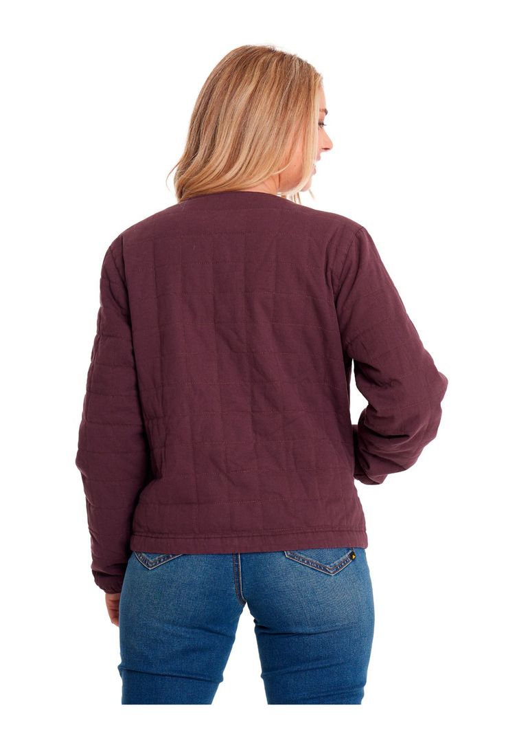 Chaqueta Mujer Heritage Uniform LW Quilted Burdeo-4