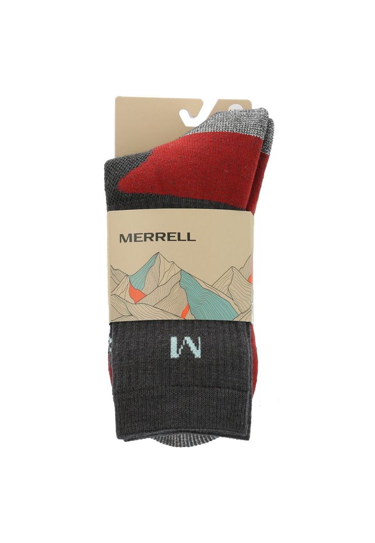 Calcetin Unisex Berk Technical Crew Rojo Merrell-1