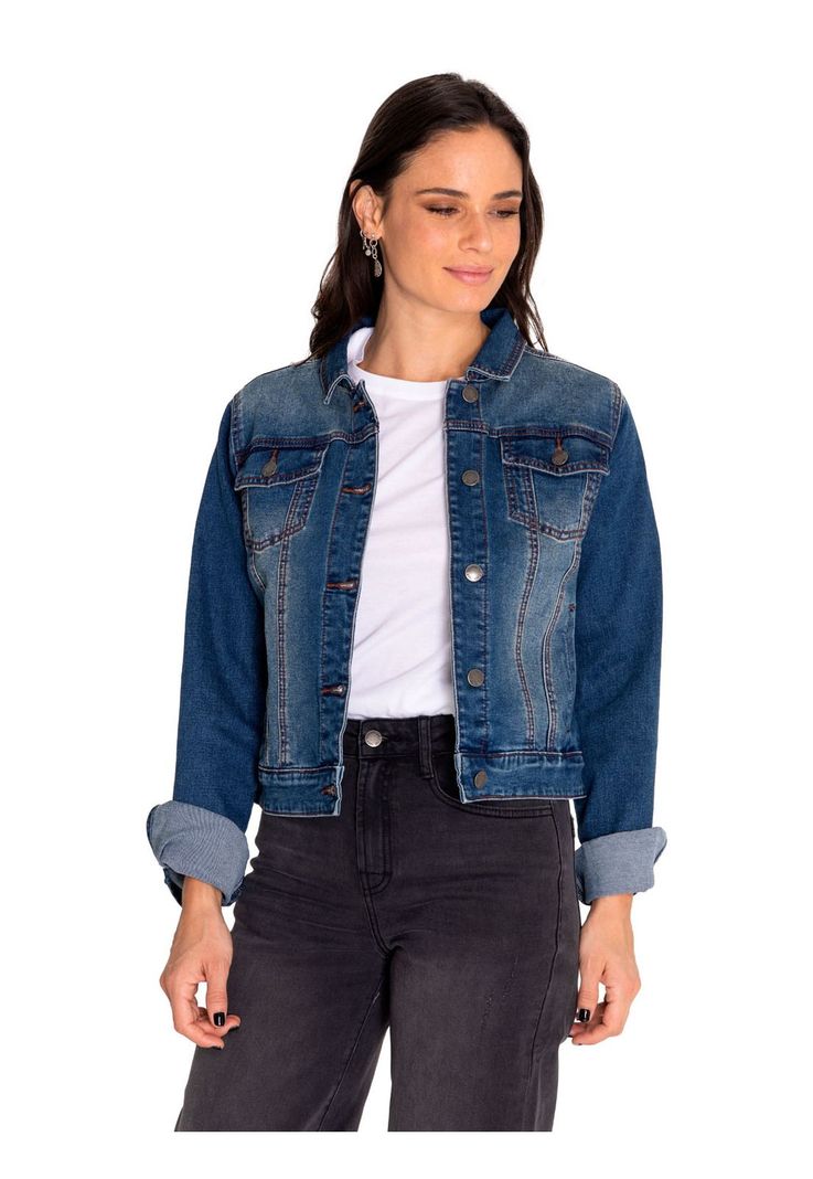 Chaqueta Denim Mujer W Foundation Denim Jacket Rojo-0