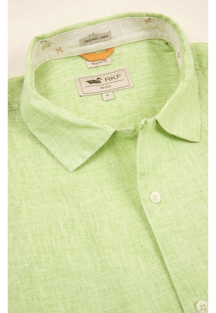 Camisa Lino Orgánico Hombre Linendyed Verde-1