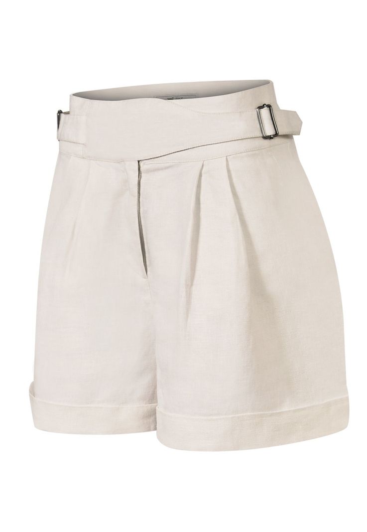Short Lino Orgánico Beige Anoum Mujer -0