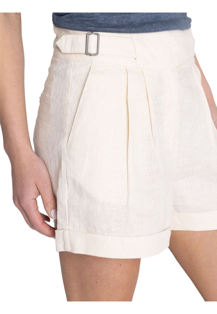 Short Lino Orgánico Beige Anoum Mujer -6