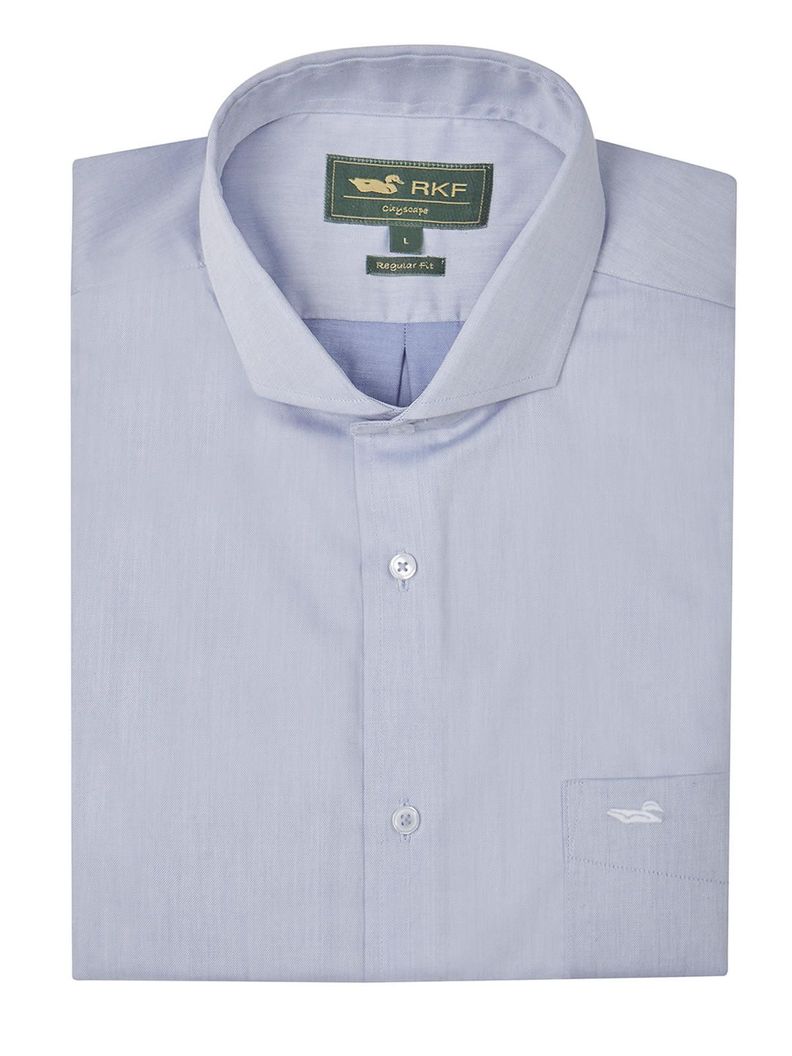 Camisa Cuello Ita Celeste E.Lifesolid Hombre... a $33.990