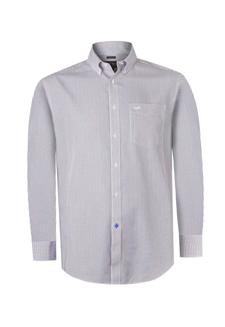 Camisa Libre de Arrugas Azul WF Hombre -1