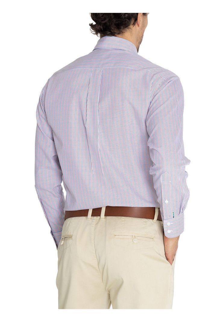 Camisa Libre de Arrugas Azul WF Hombre -7