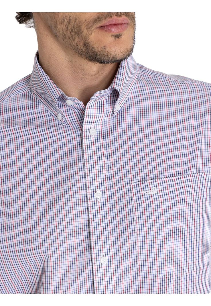 Camisa Libre de Arrugas Azul WF Hombre -8