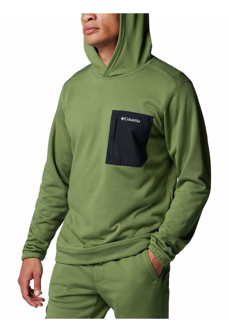 Polar Hombre Hike Hooded Fleece Verde-4