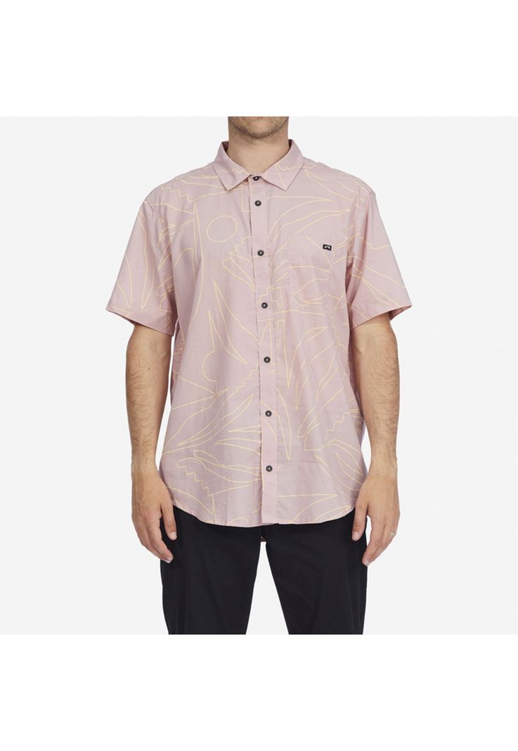 Camisa M/C Sundays Floral M Wvt Rosado Hombre-0