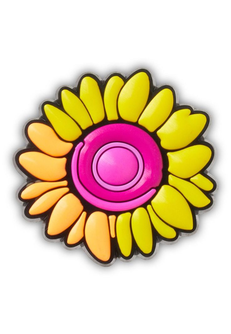Jibbitz Crocs Girasol naranja Blanco-0
