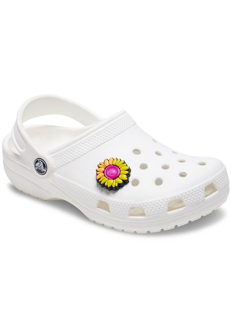 Jibbitz Crocs Girasol naranja Blanco-1