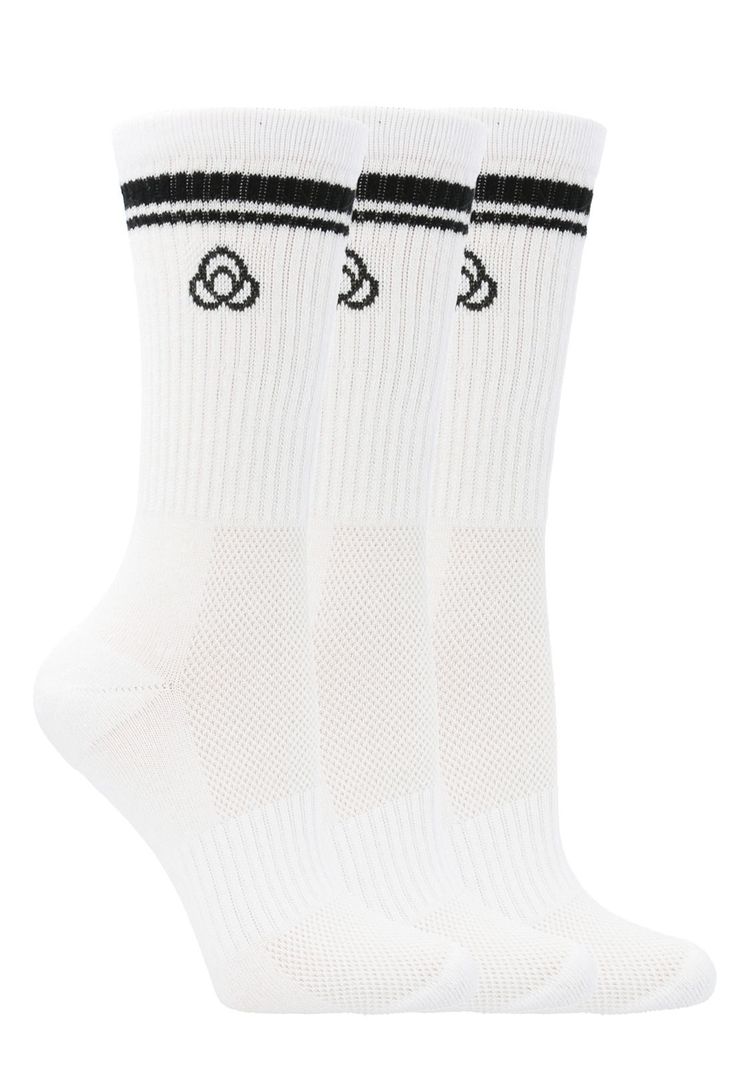 Pack 3 Calcetines Mujer Crew Cut Pro Blanco-1