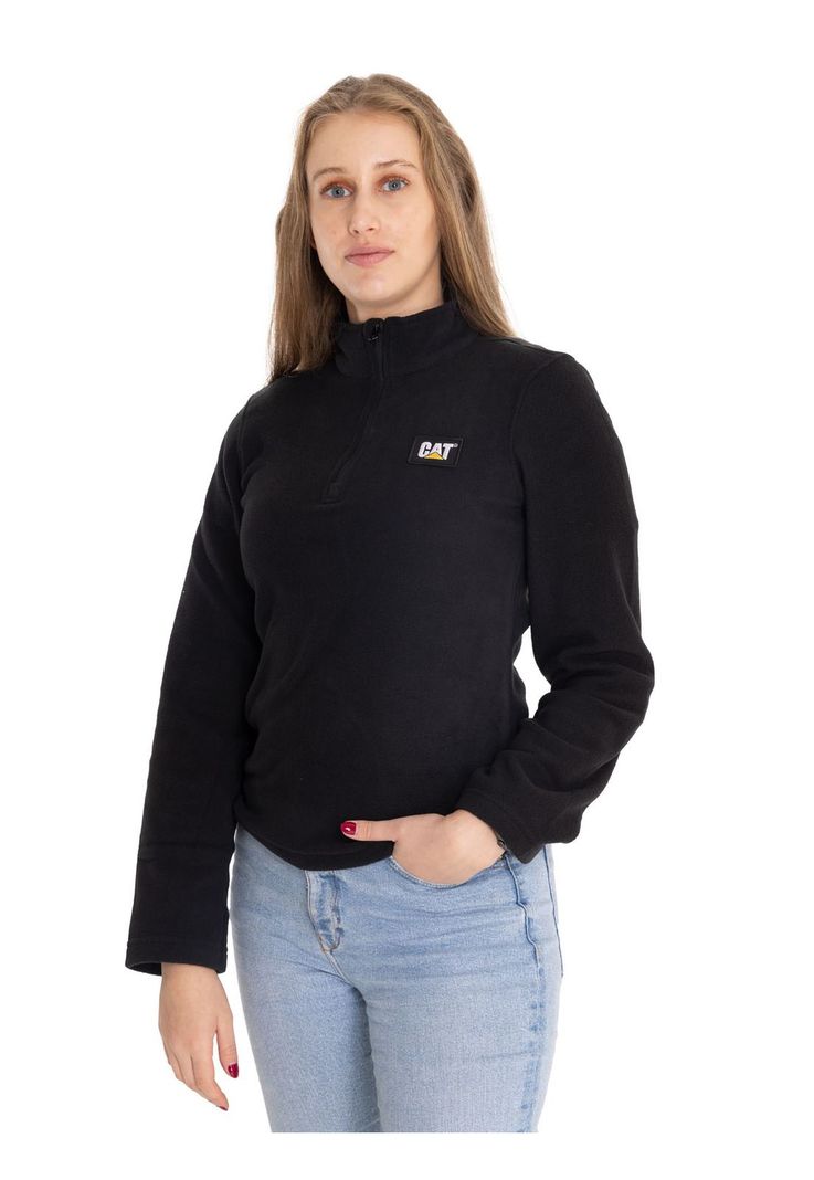 Polar Mujer Microfleece Quarter Zip Negro-0
