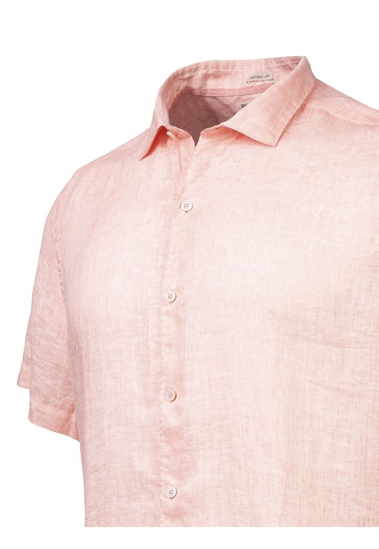 Camisa Lino Orgánico Linenjersey Coral Hombre-3