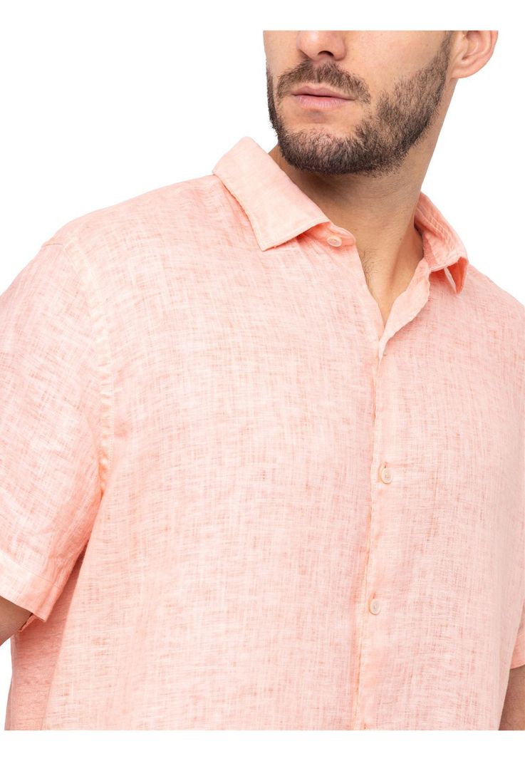 Camisa Lino Orgánico Linenjersey Coral Hombre-4