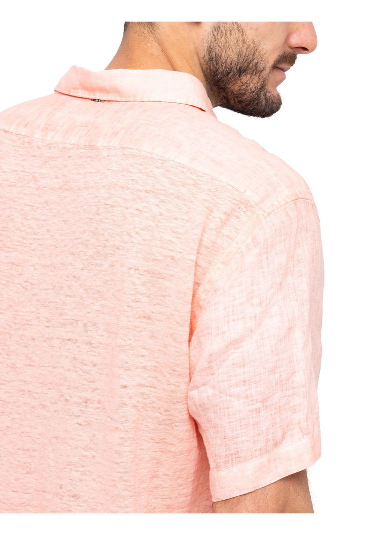 Camisa Lino Orgánico Linenjersey Coral Hombre-5