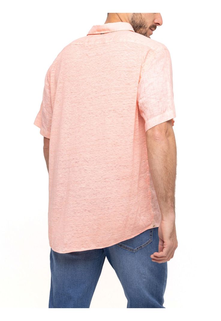 Camisa Lino Orgánico Linenjersey Coral Hombre-7