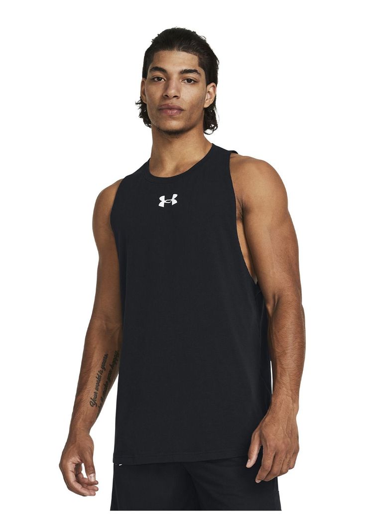 Polera sin mangas Zone para hombre Negro-3