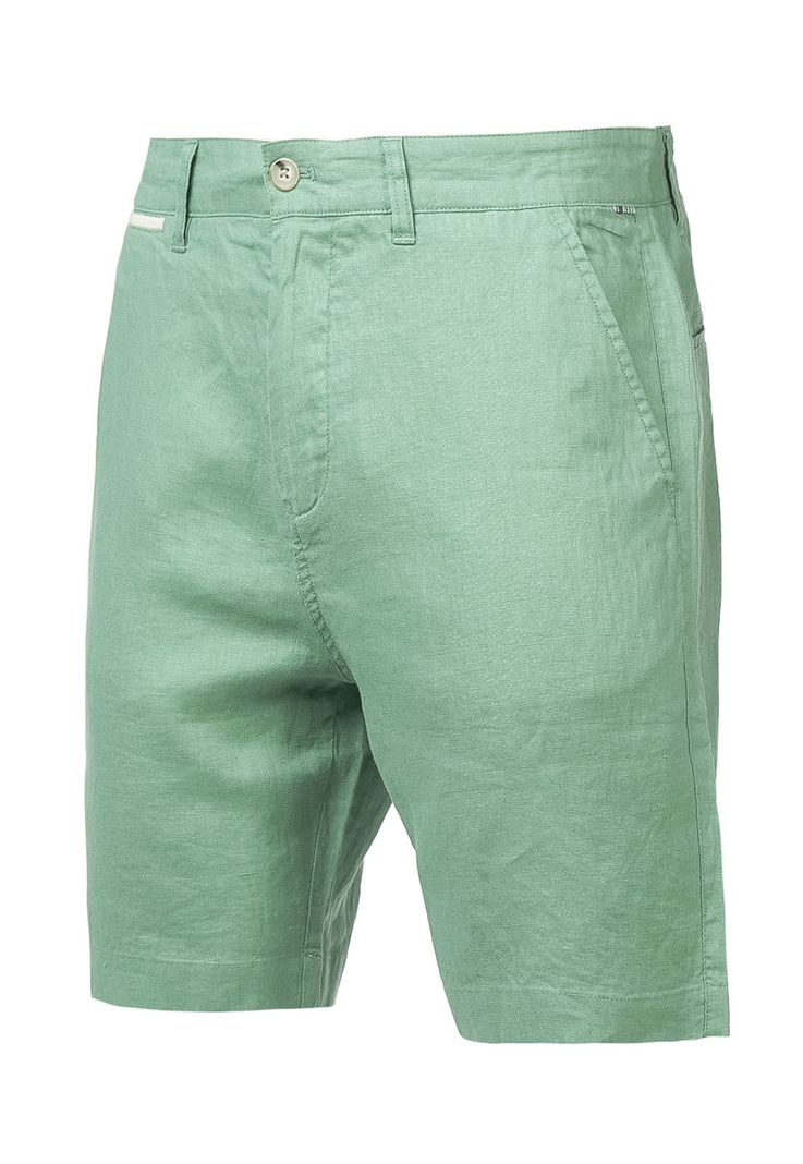 Short Lino Orgánico Linen Verde Hombre-0