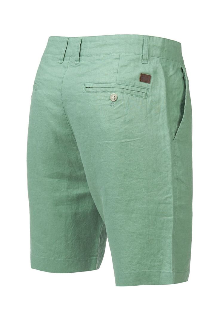Short Lino Orgánico Linen Verde Hombre-1