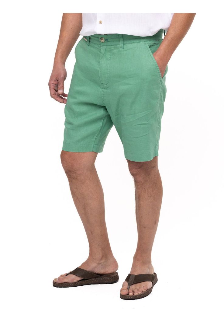 Short Lino Orgánico Linen Verde Hombre-6
