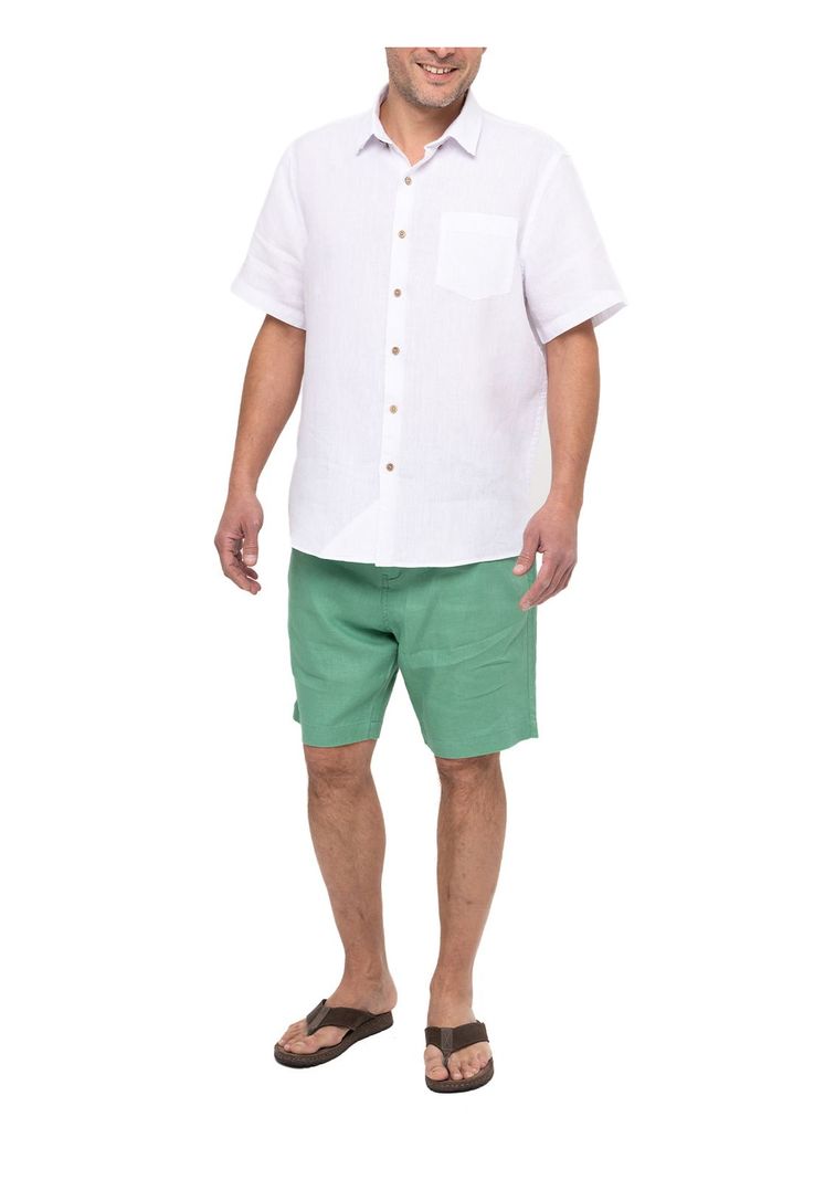 Short Lino Orgánico Linen Verde Hombre-8