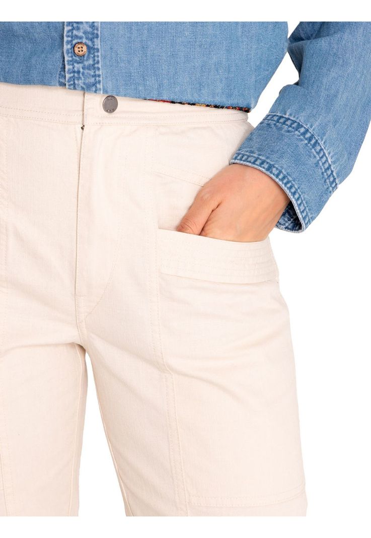 Pantalón Algodón Orgánico Mujer Isis Blanco-7