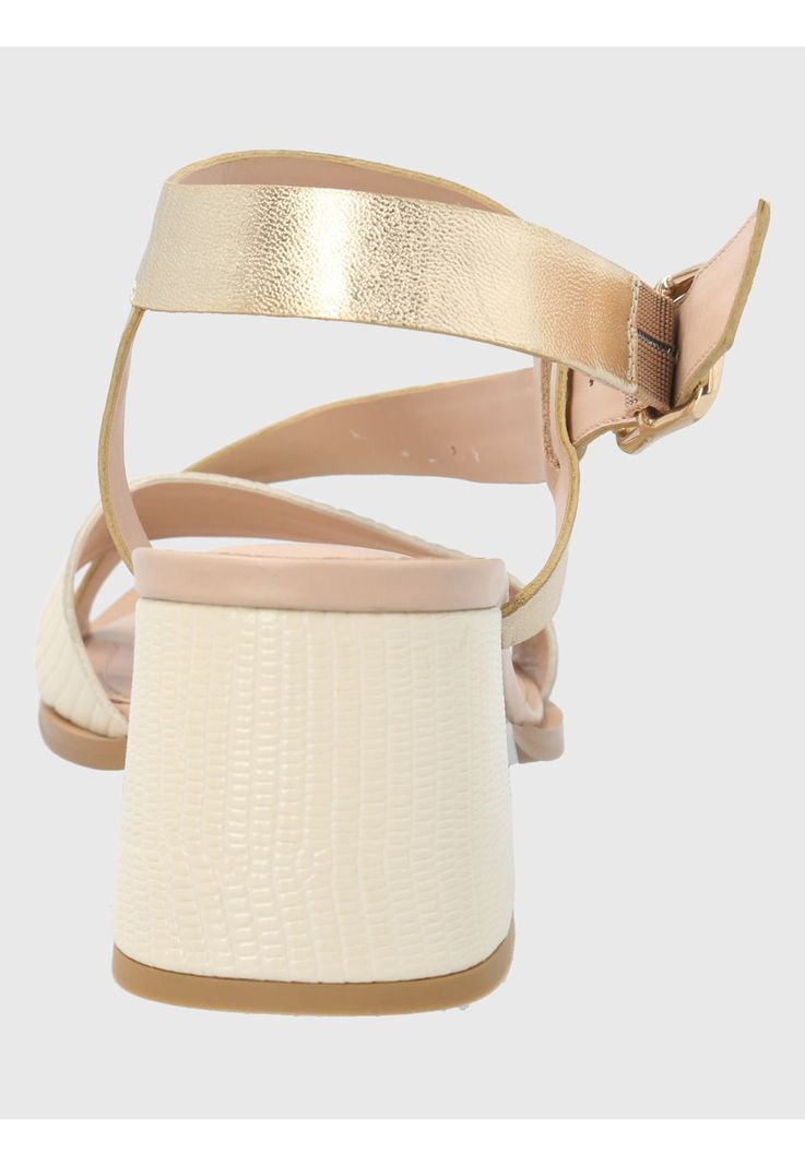 Sandalia Cuero Dorado Mujer Caterina -5