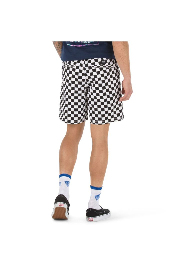 Short Hombre Range Relaxed Elastic Short Checker-4
