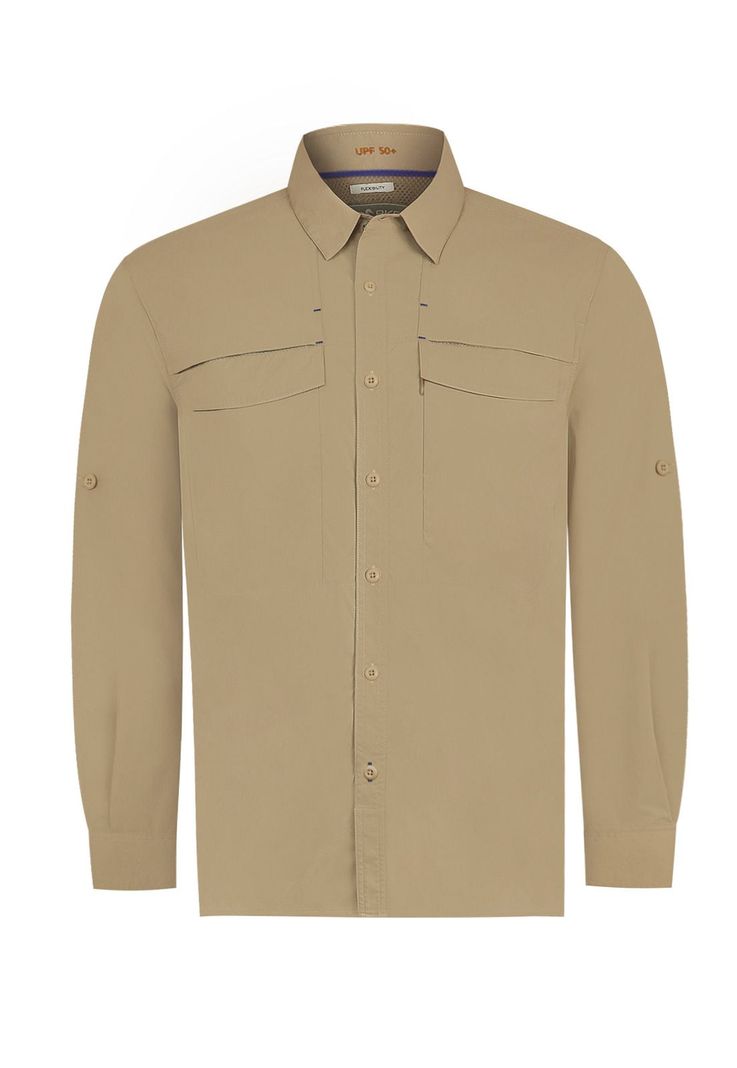 Camisa UPF Beige Chungara Hombre -0