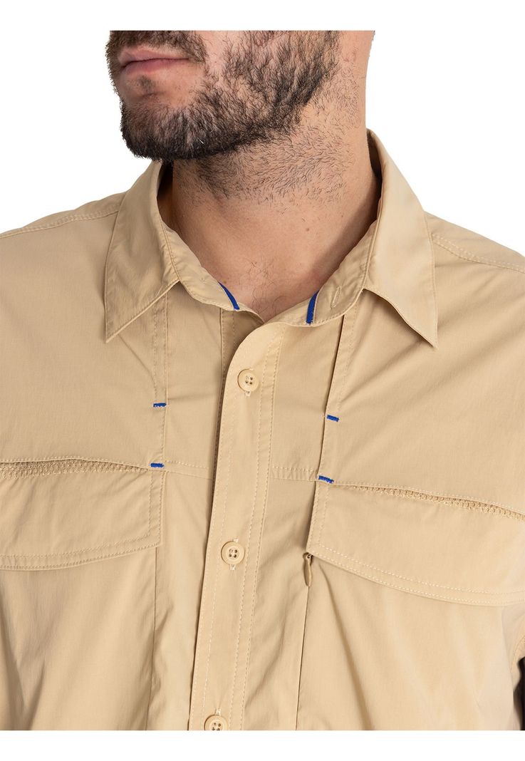 Camisa UPF Beige Chungara Hombre -6