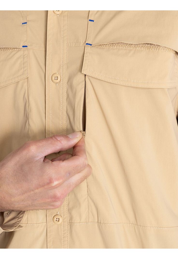 Camisa UPF Beige Chungara Hombre -7