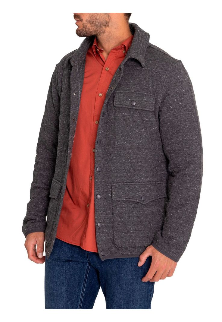 Polerón Fibras Reciclada Hombre Burgofull Gris-4