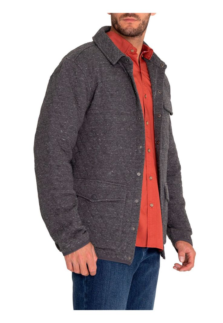 Polerón Fibras Reciclada Hombre Burgofull Gris-5