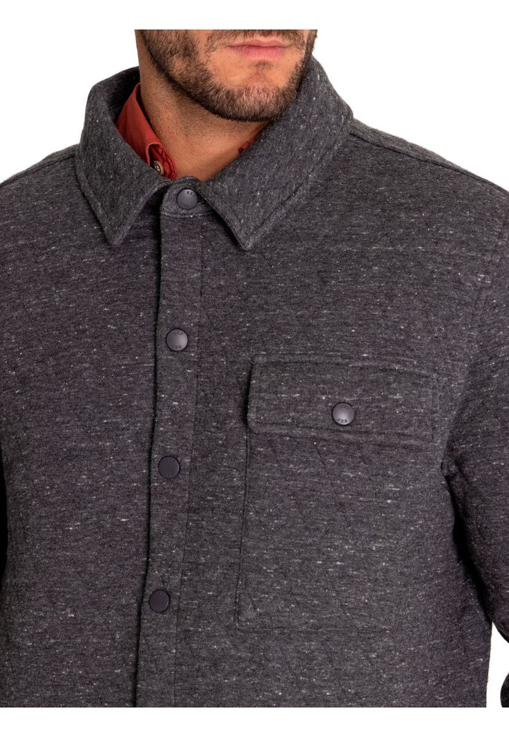 Polerón Fibras Reciclada Hombre Burgofull Gris-8