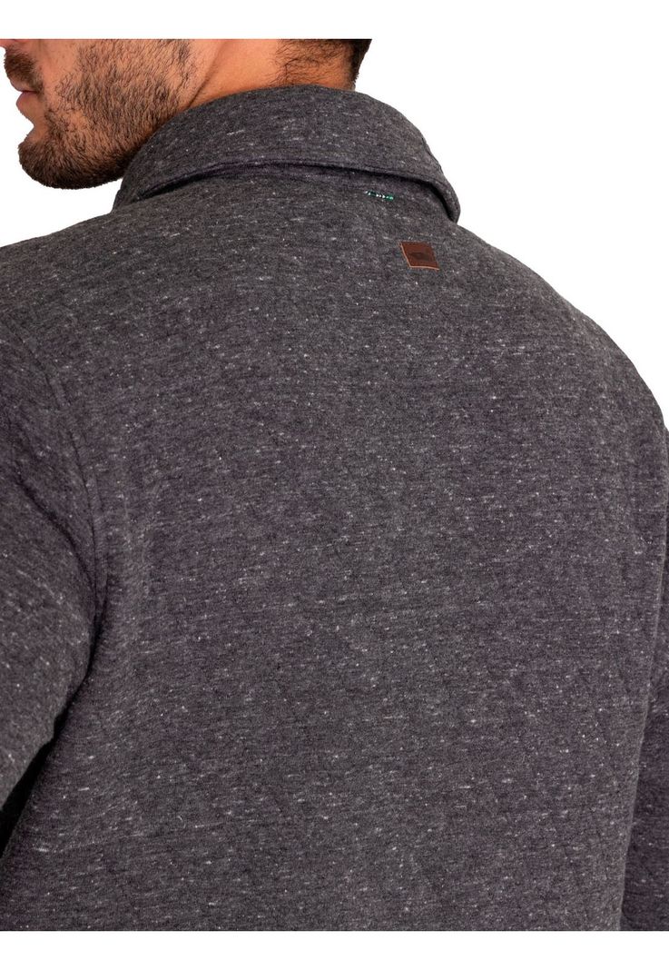 Polerón Fibras Reciclada Hombre Burgofull Gris-9